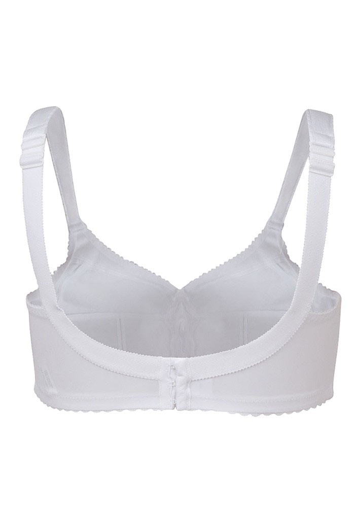 Soft Cup Wide Strap Bra White Plus Size Bras