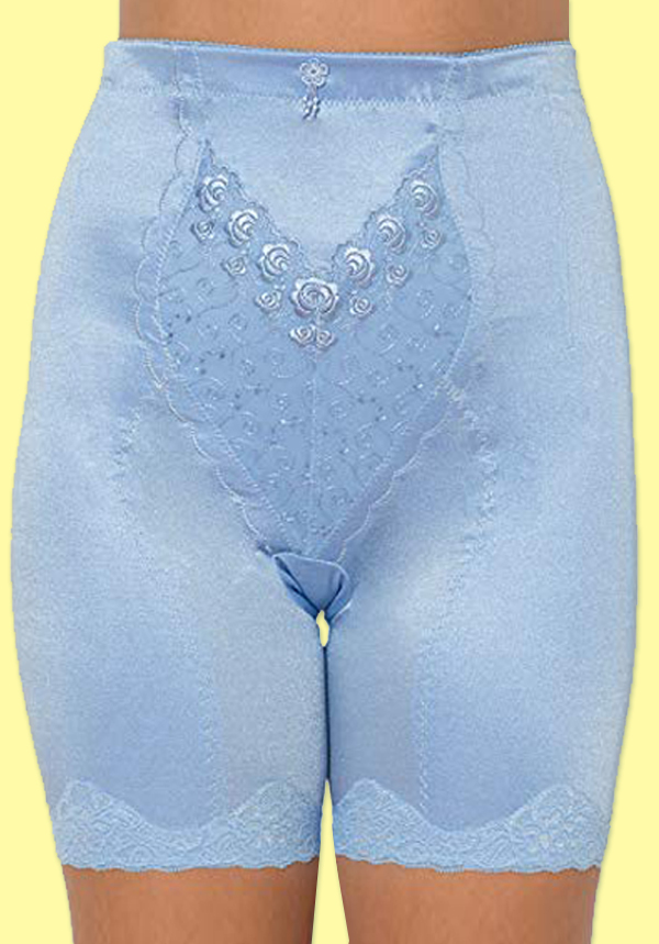 Super Firm Long Leg Panty Girdle Blue Plus Size Bras